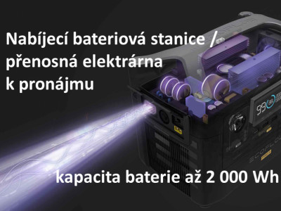 Bateriový generátor - přenosná elektrárna k pronájmu