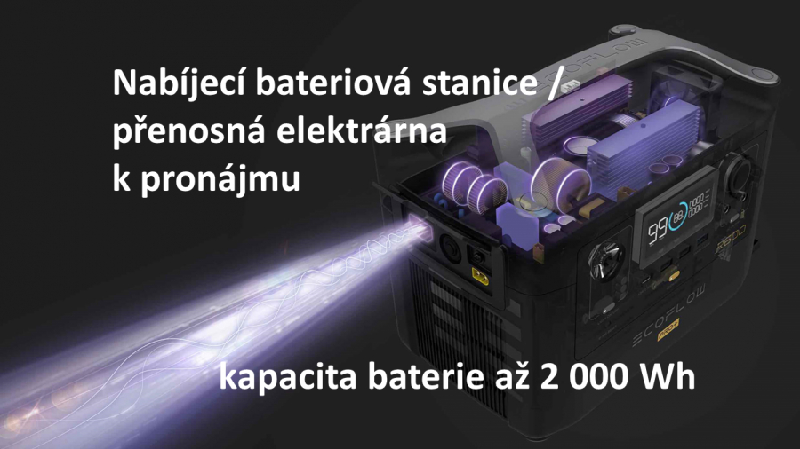 Bateriový generátor - přenosná elektrárna k pronájmu